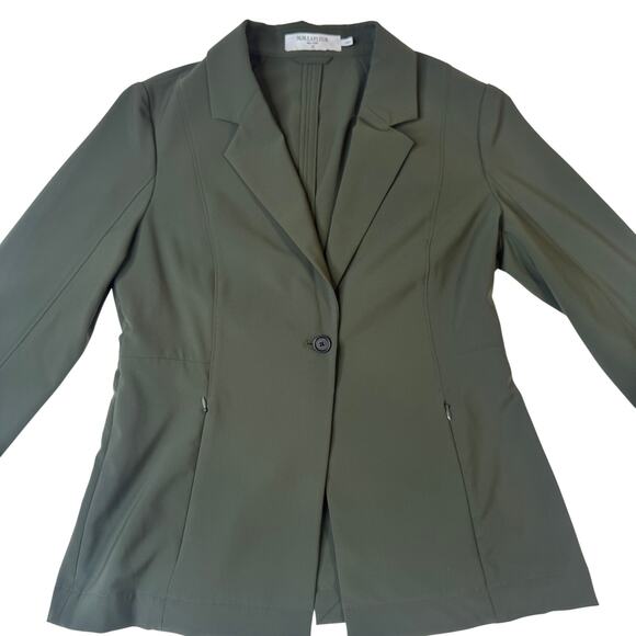 MM LaFleur Moreland OrigamiTech Jacket Olive Green Women's 12 Pockets Gorpcore - Picture 2 of 16